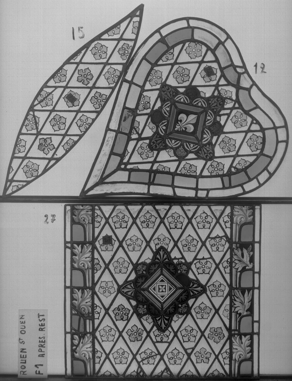 Fenêtre 1 ; Panneau 27 ; Fragments 15 - 12