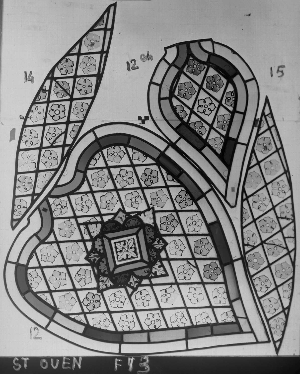 Fenêtre 13 ; Fragments 14 – 12 bis - 15 - 12