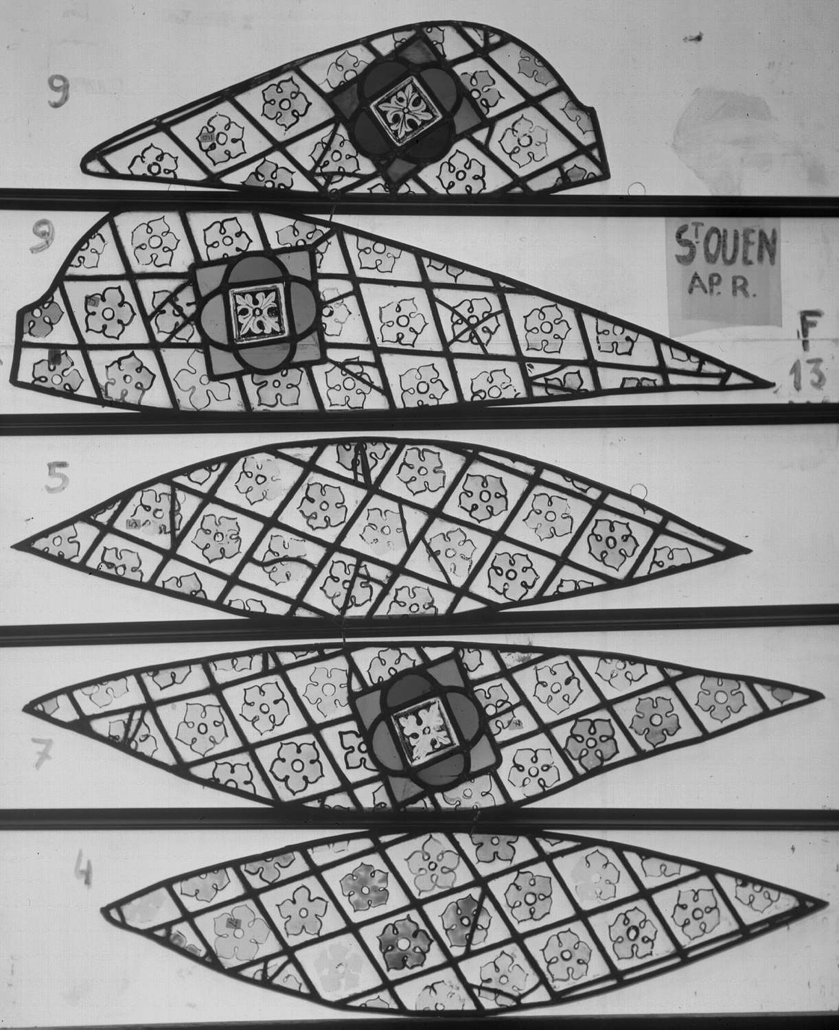 Fenêtre 13 ; Fragments 9 – 9 bis - 5 - 7 - 4