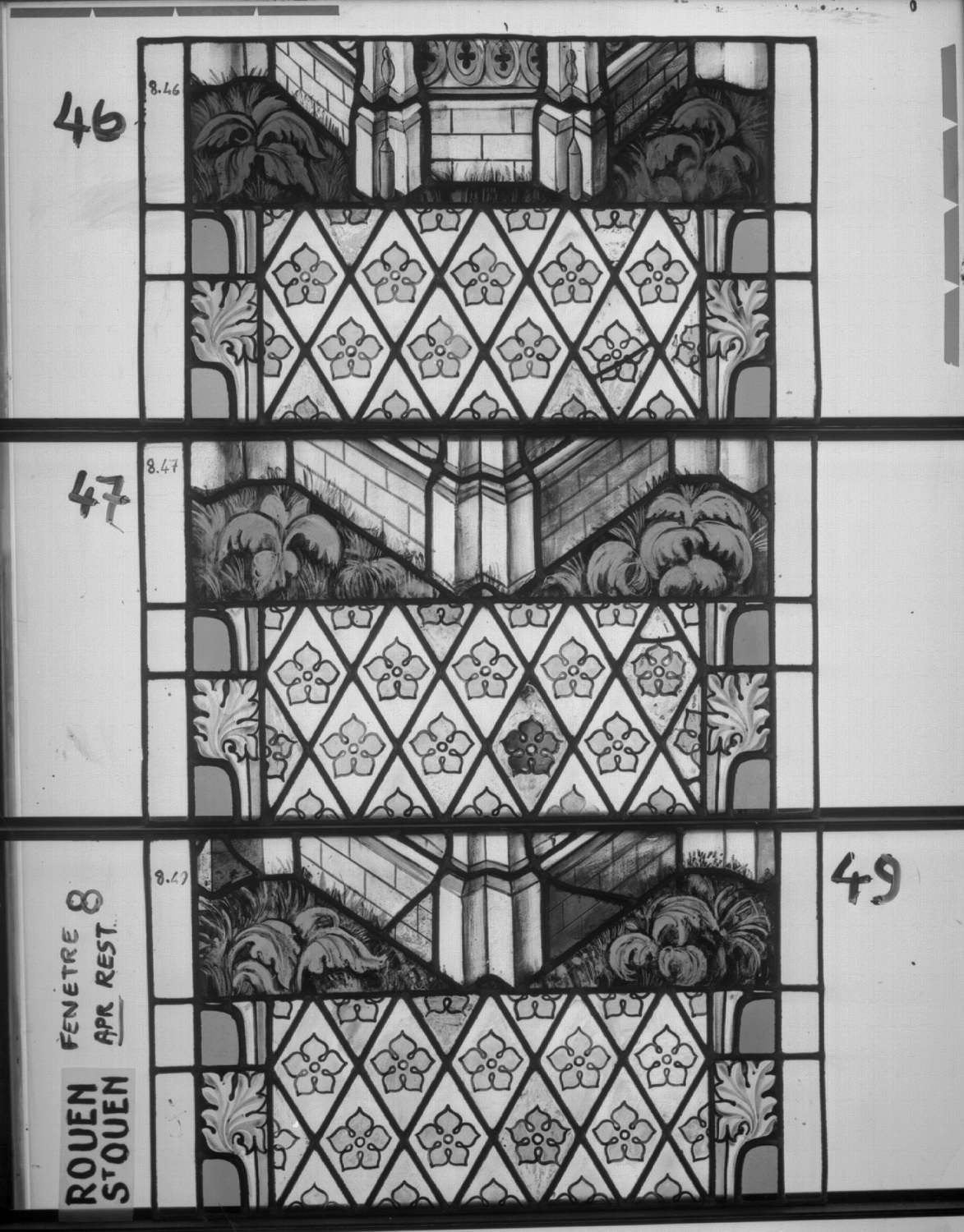 Fenêtre 8 ; Panneaux 46 - 47 - 49