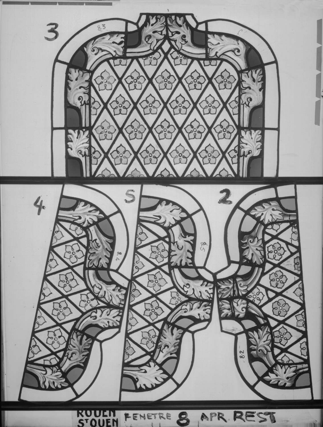 Fenêtre 8 ; Fragments 2 - 3 - 4 - 5