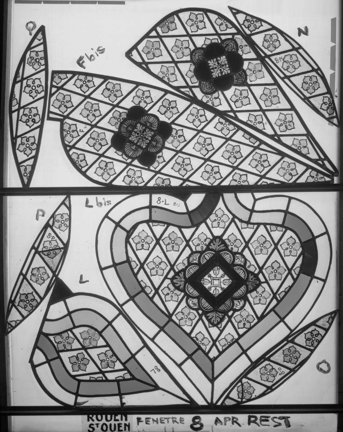 Fenêtre 8 ; Fragments L – L bis - O - P - Q – F bis - N