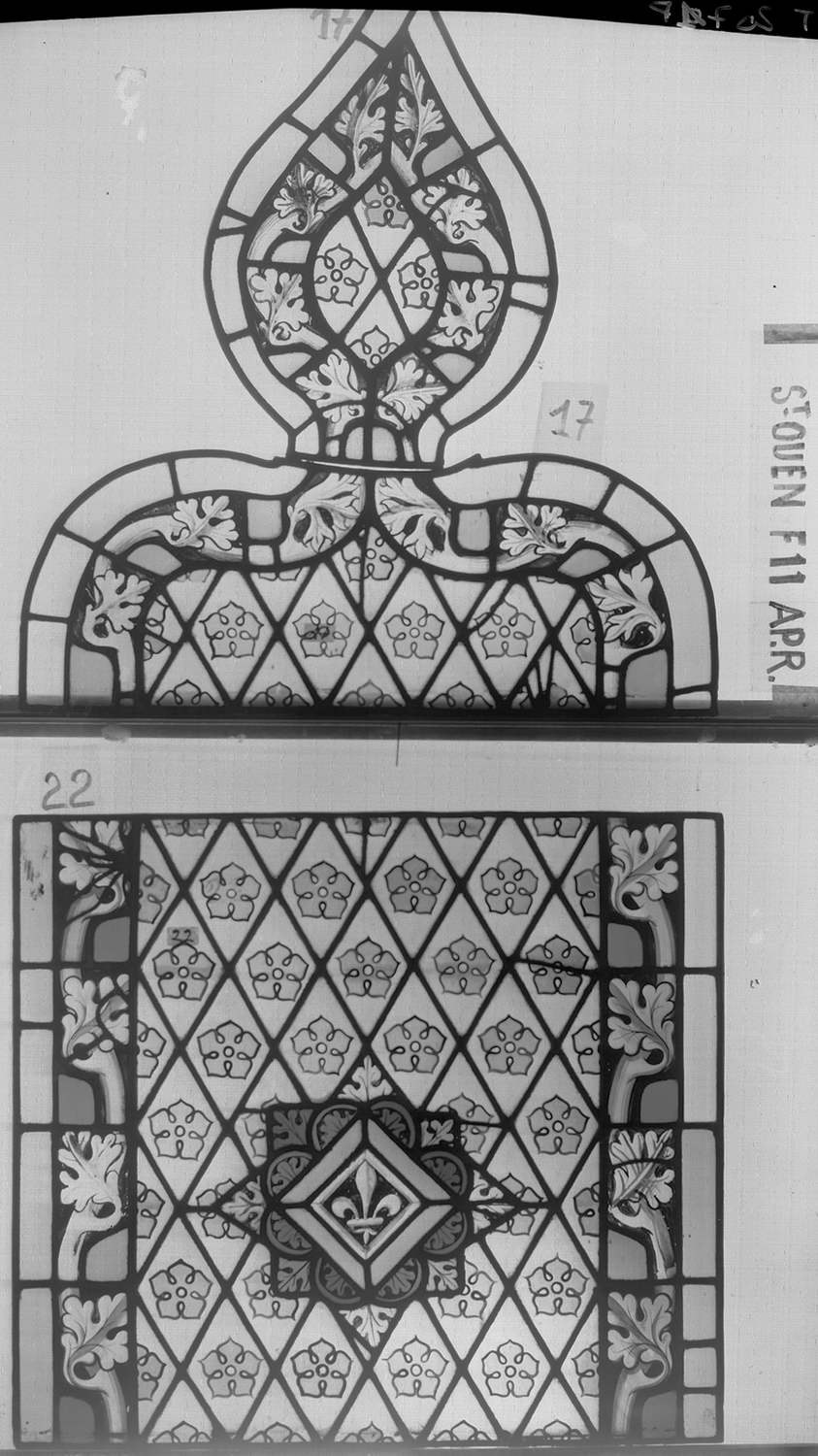 Fenêtre 11 ; Panneau 22 ; Tête de lancette 17