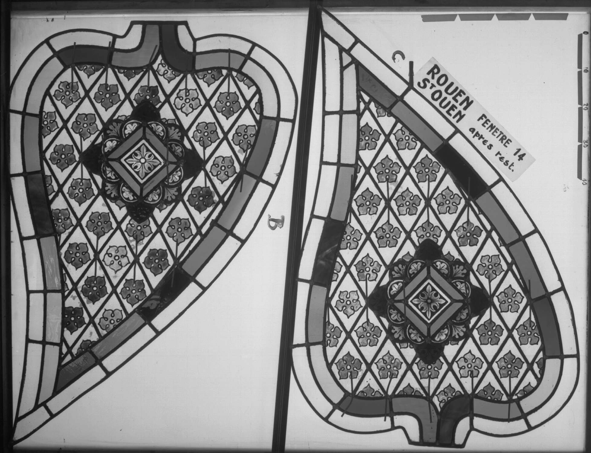 Fenêtre 14 ; Fragments C - B