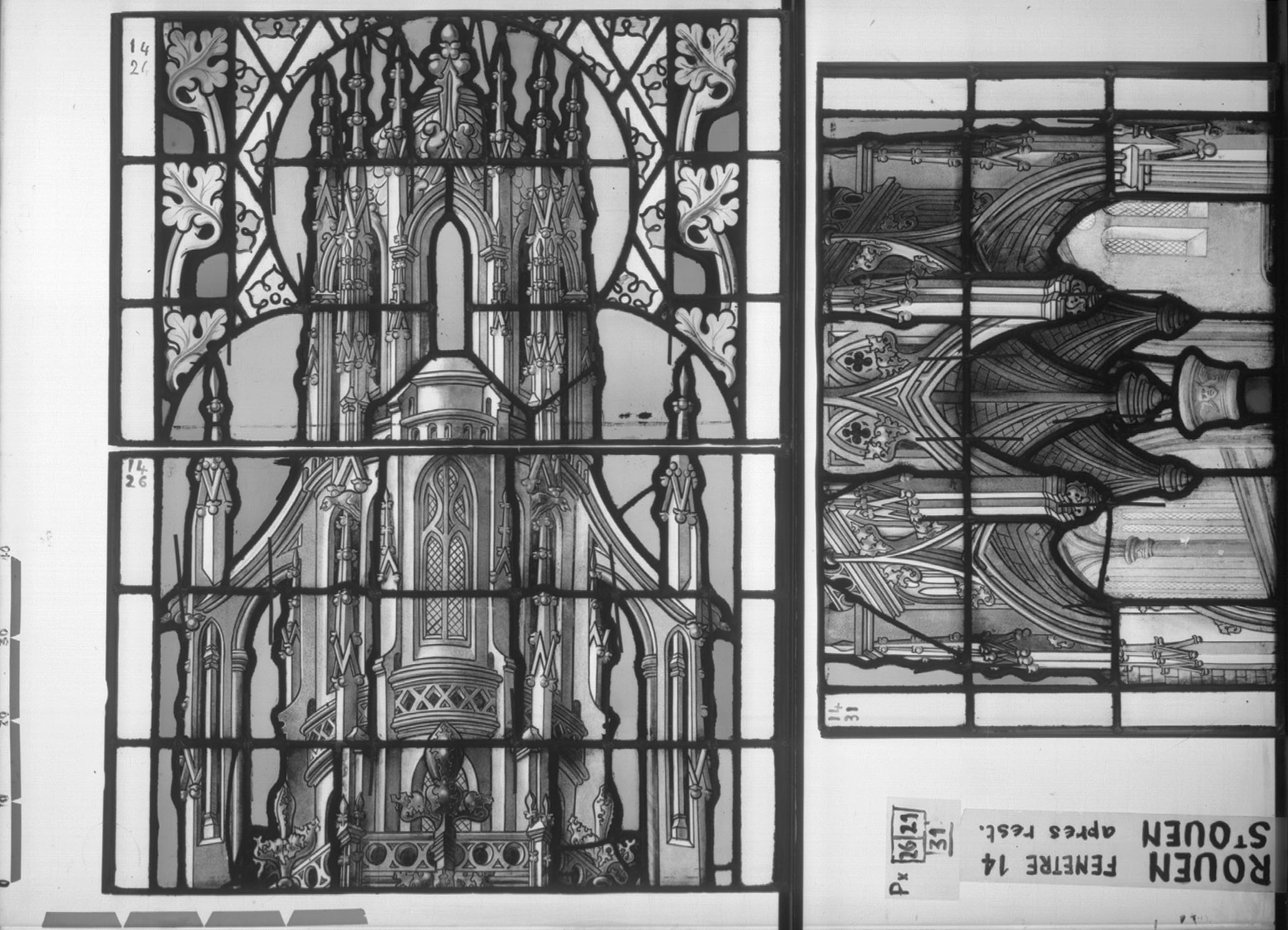 Fenêtre 14 ; Panneaux 26 - 21 - 31