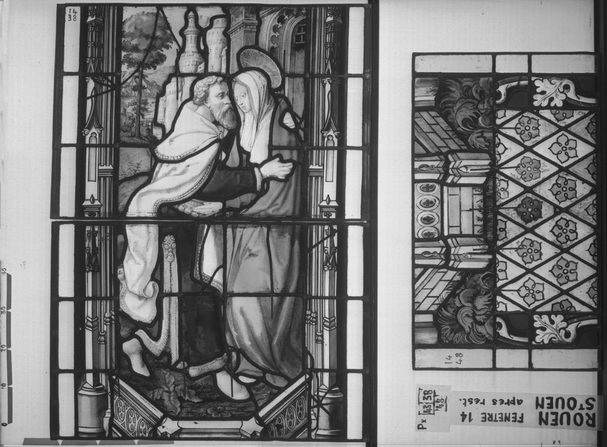 Fenêtre 14 ; Panneaux 43 - 38 - 48