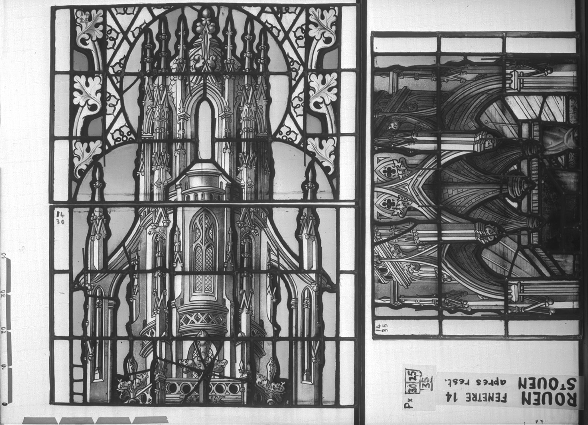 Fenêtre 14 ; Panneaux 25 - 30 - 35