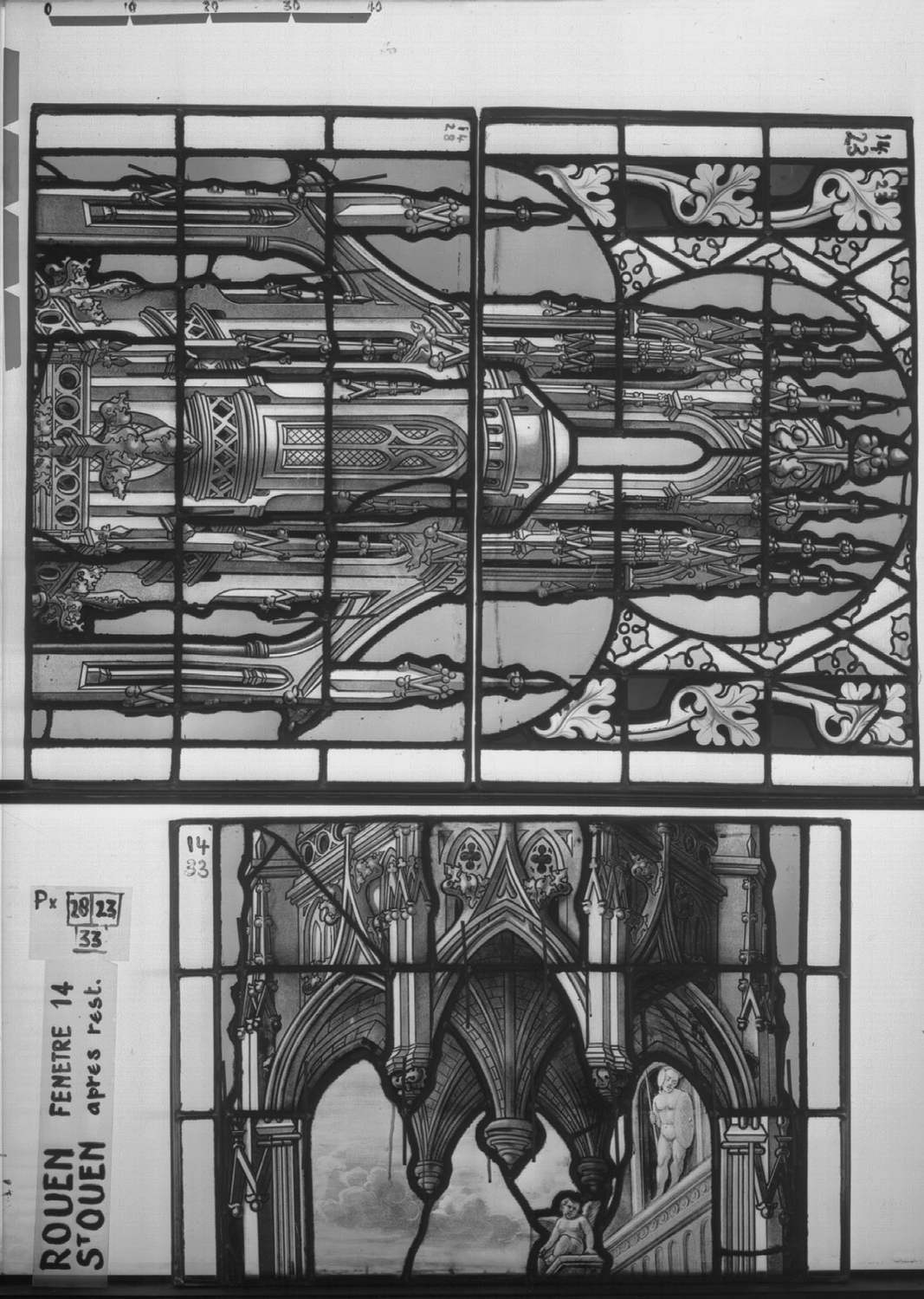 Fenêtre 14 ; Panneaux 28 - 23 - 33