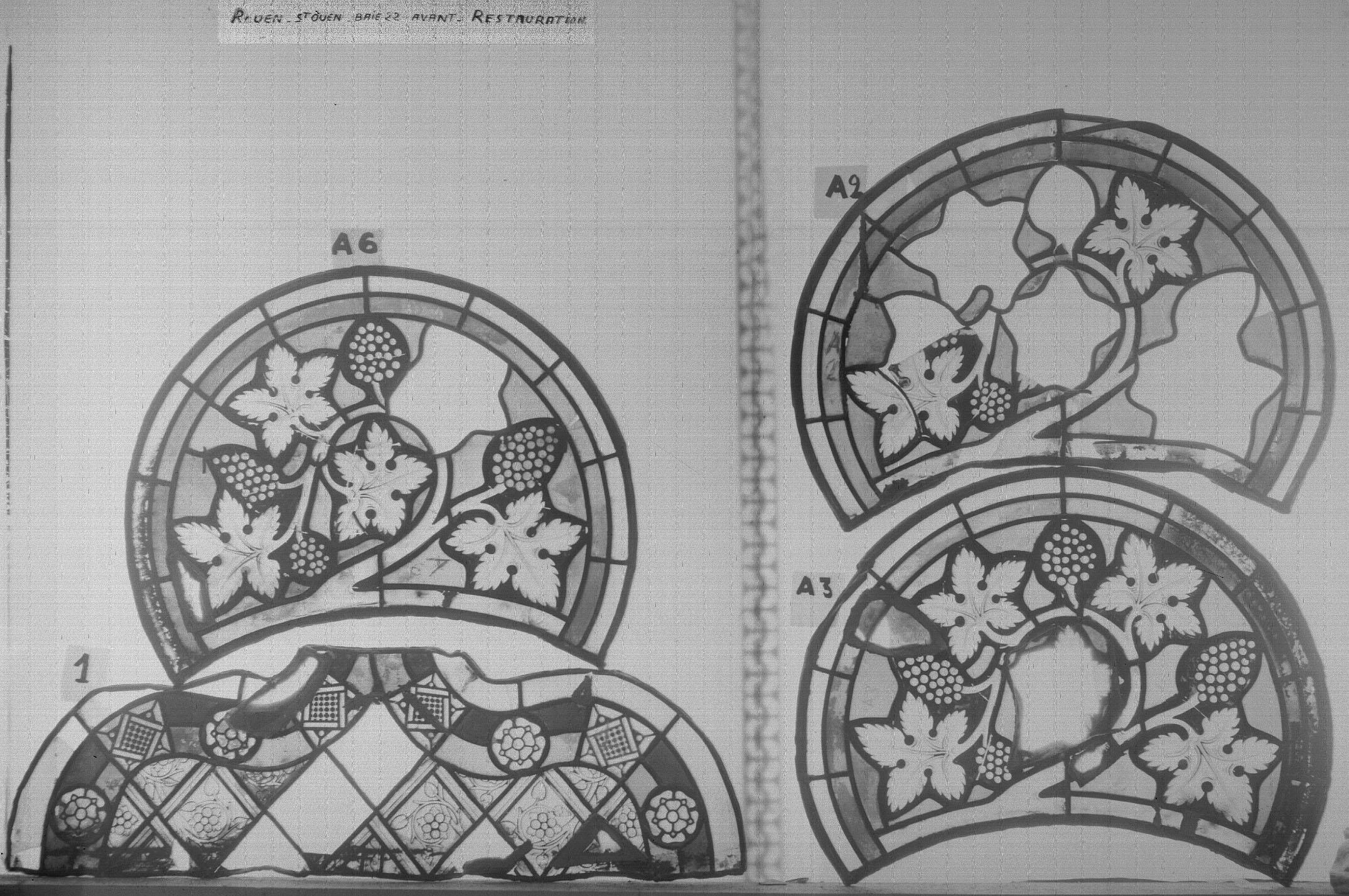 Baie 22 ; Fragments A2 - A3 - A6 - 1