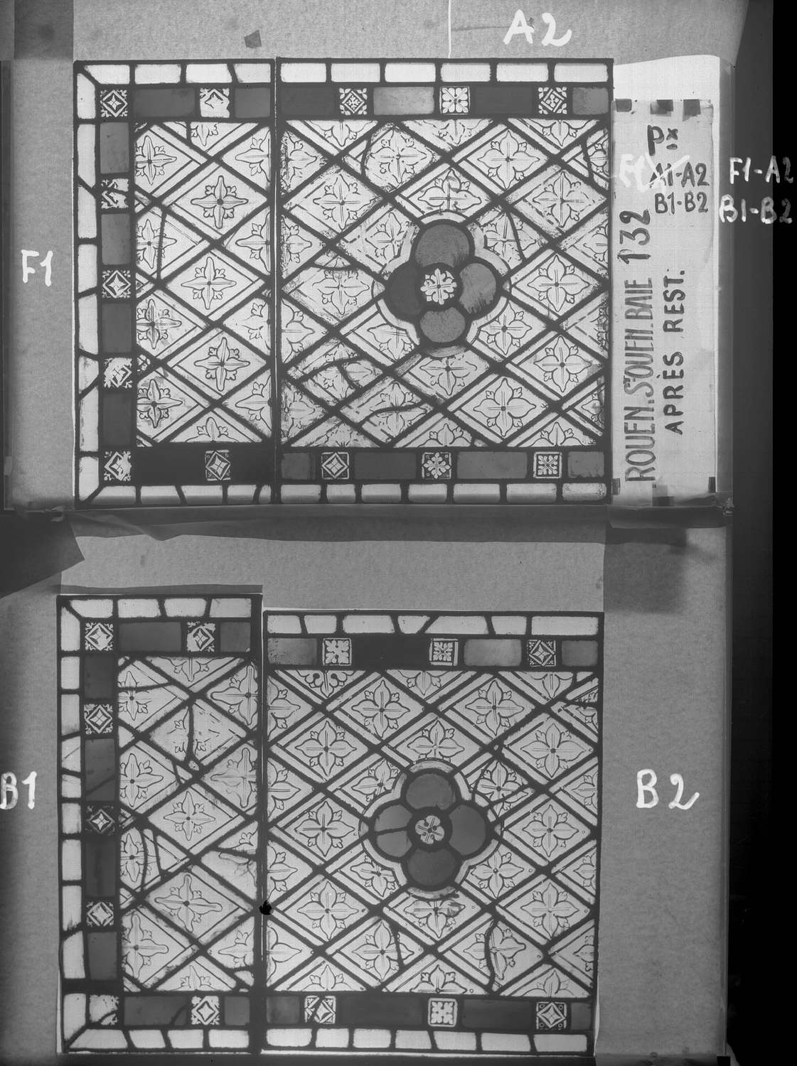 Baie 132 ; Panneaux F1 - B1 - A2 - B2