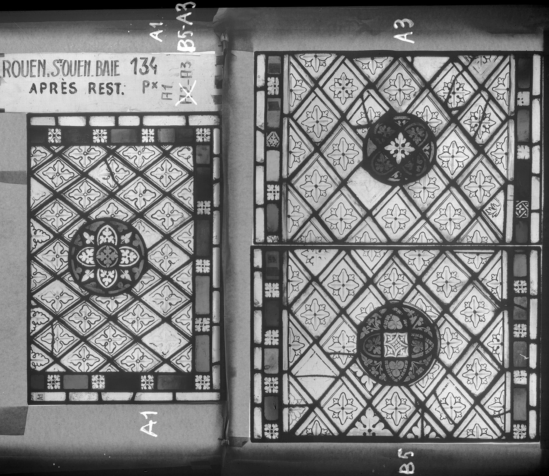 Baie 134 ; Panneaux A1 - B5 - A3