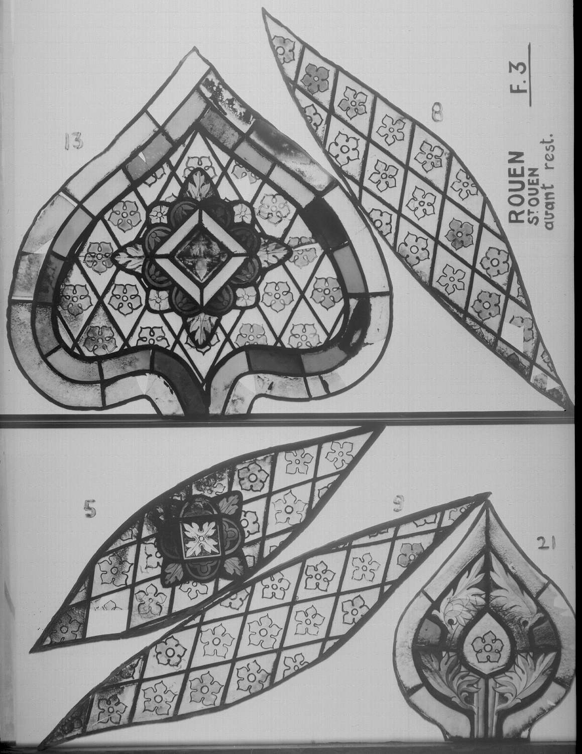 Fenêtre 3 ; Lobe 13 ; Fragments 8 - 5 - 9 - 21