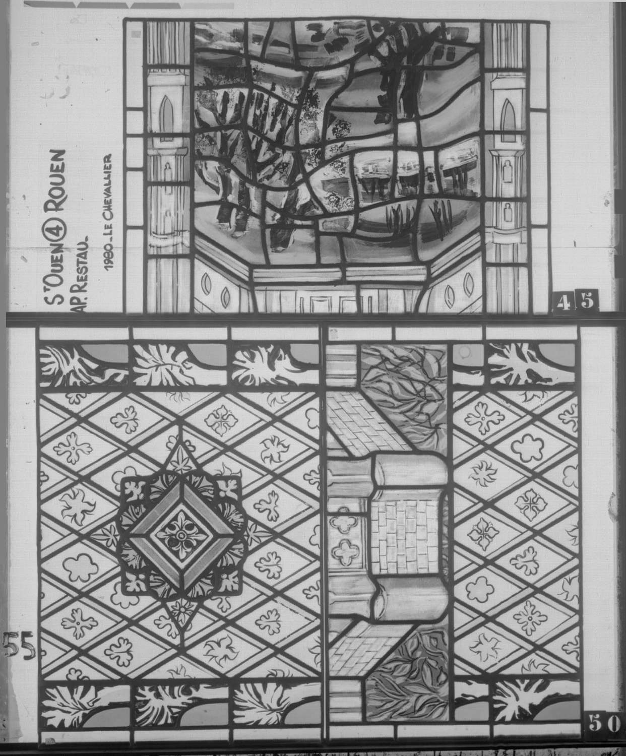 Fenêtre 4 ; Panneaux 45 - 50 - 55