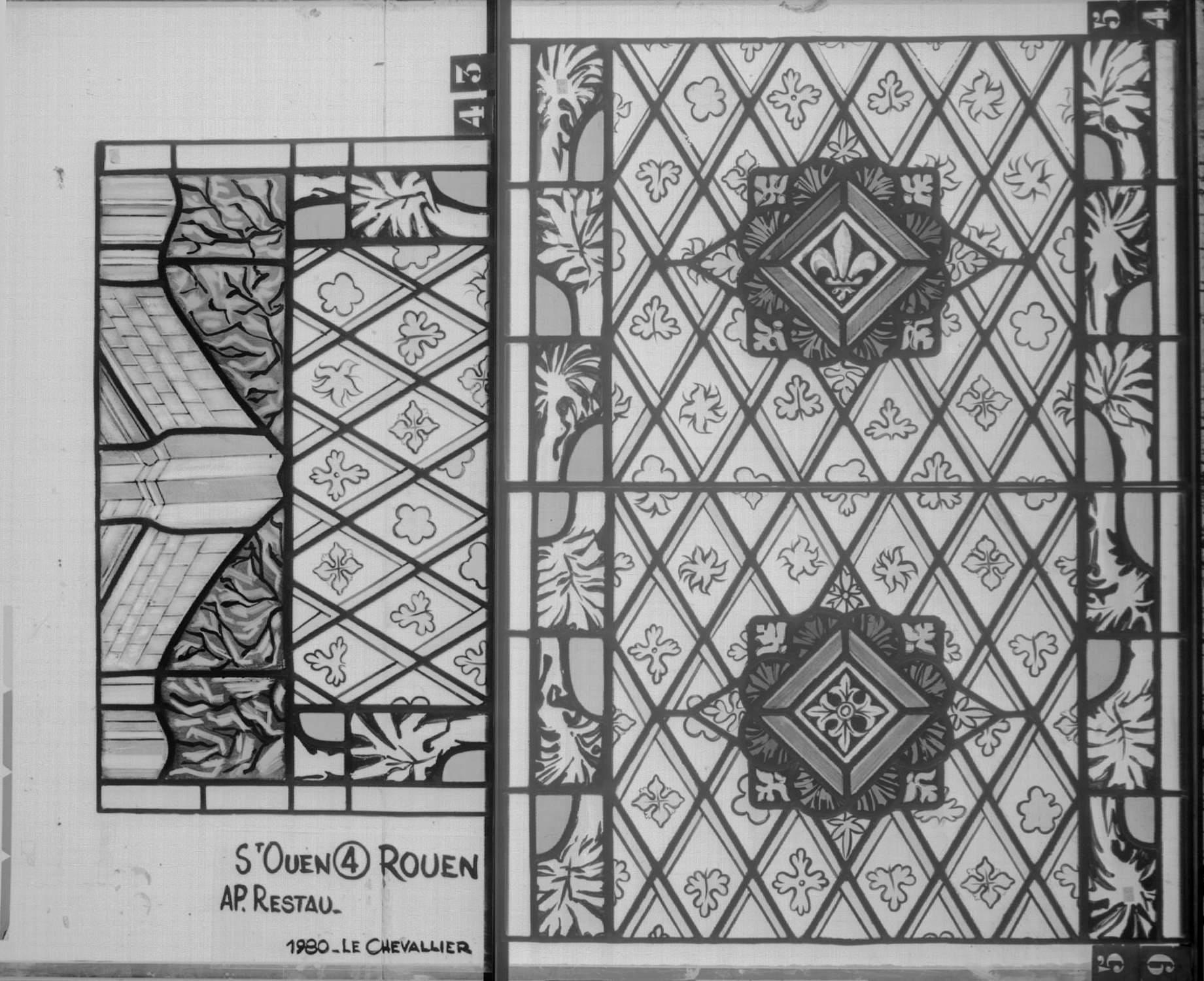 Fenêtre 4 ; Panneaux 43 - 54 - 59