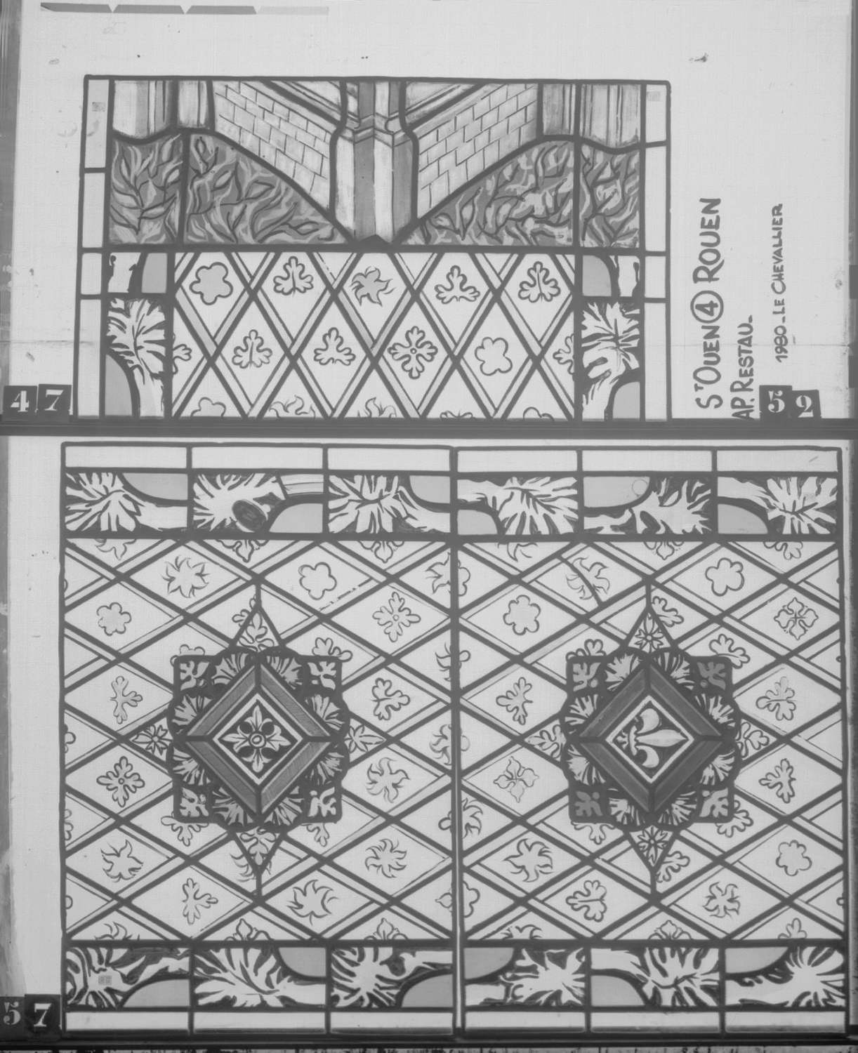 Fenêtre 4 ; Panneaux 47 - 52 - 57