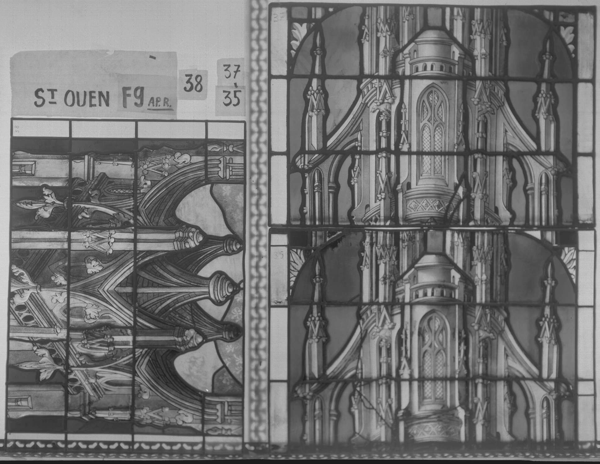 Fenêtre 9 ; Panneaux 34 - 37 - 38