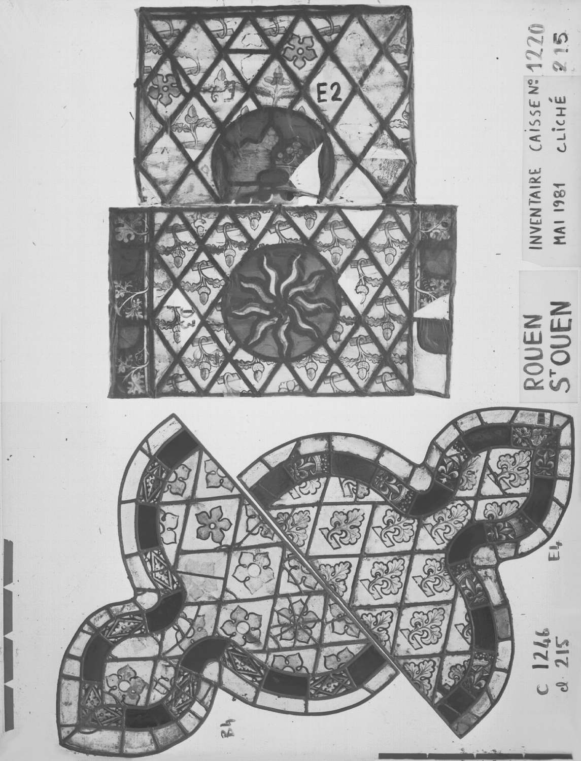 Panneau E2 ; Fragments B4 - E4