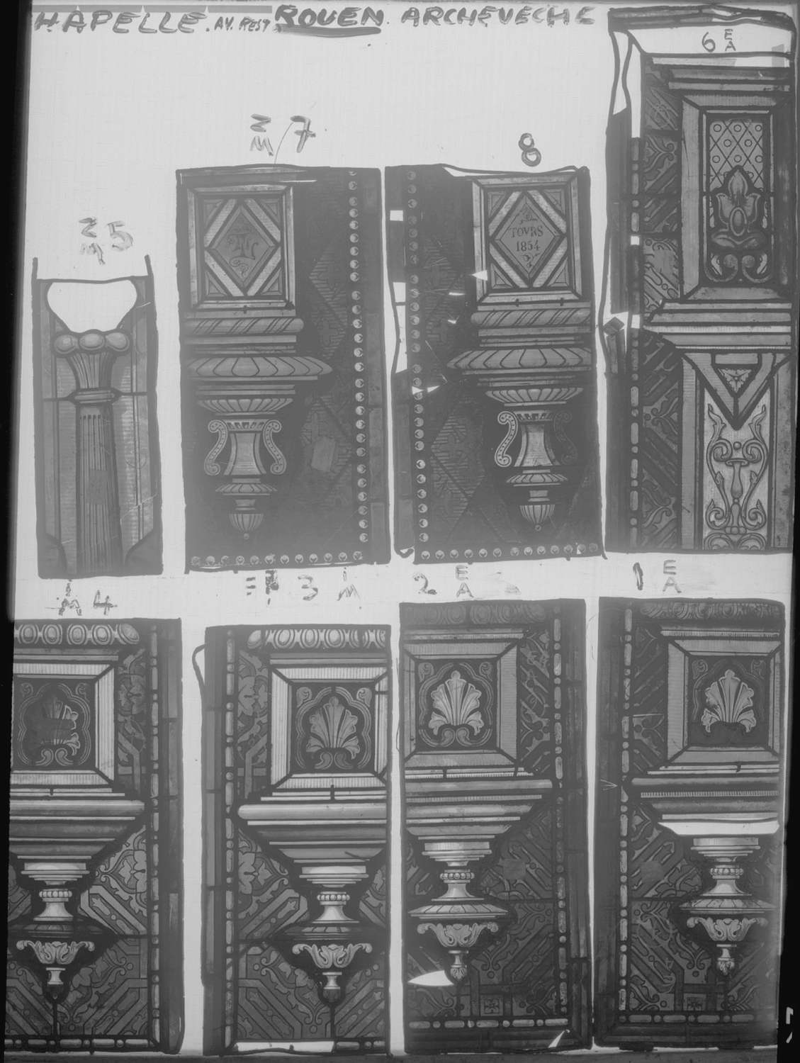 Chapelle ; Panneaux ZM5 – ZM7 – 8 – EA6 – IM4 – IM3 – EA2 – EA1