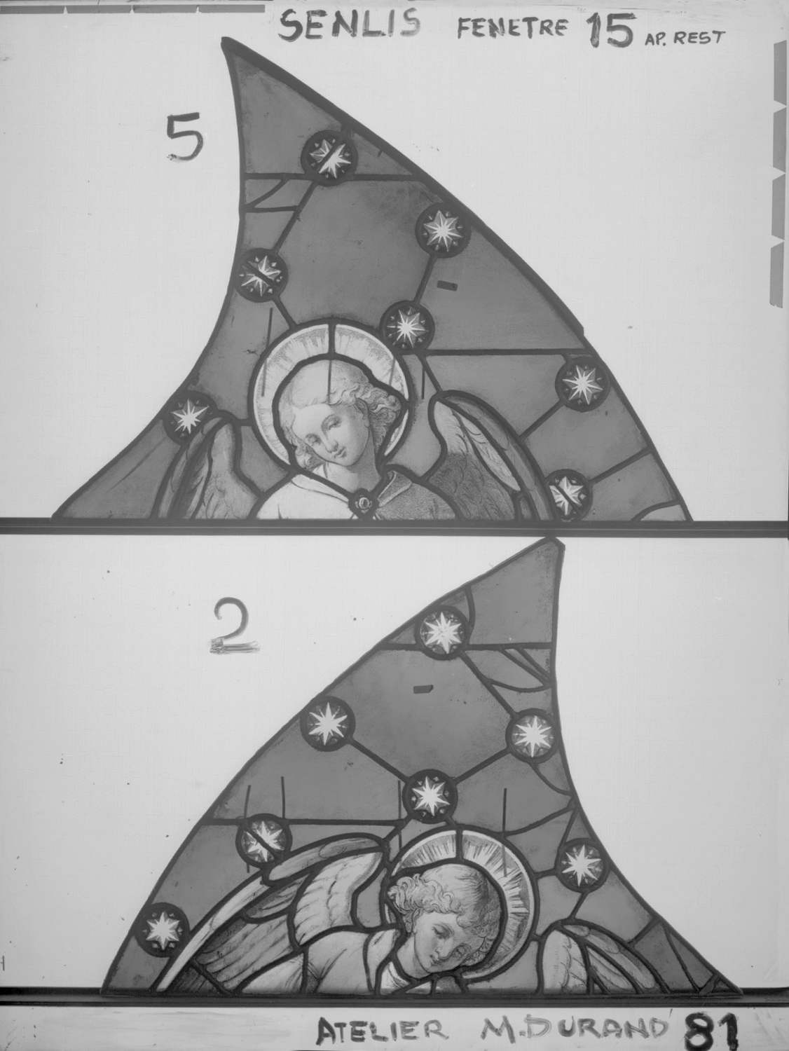 Fenêtre 15 ; Panneaux 2 – 5 (Anges)