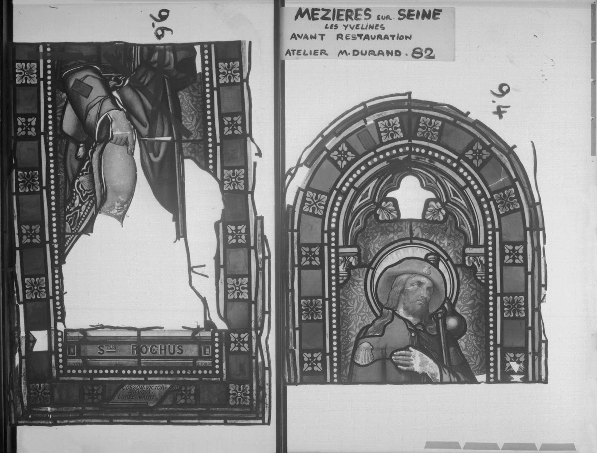 Fenêtre 9 ; Panneaux 4 – 6 (Saint Roch)
