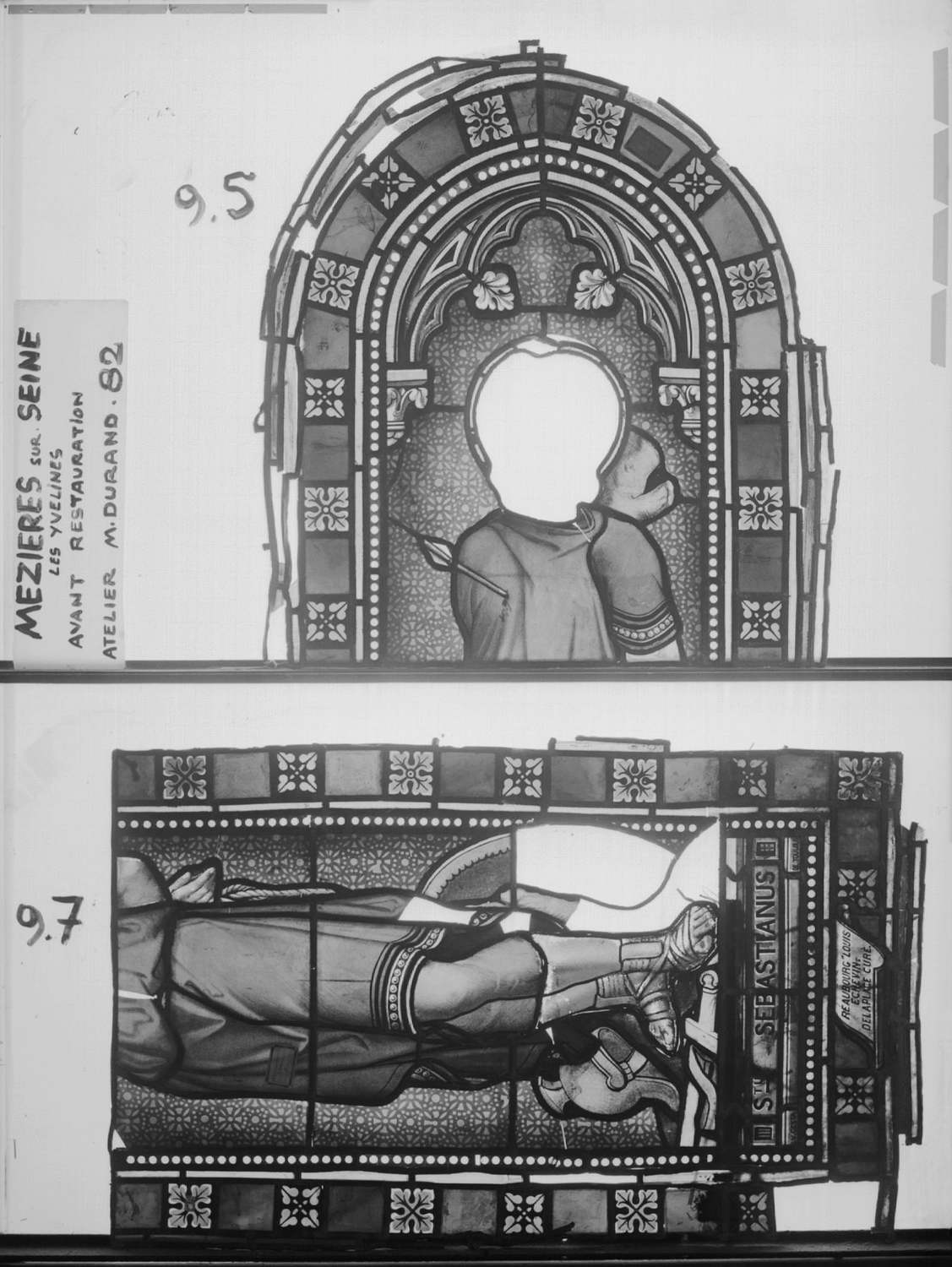Fenêtre 9 ; Panneaux 5 – 7 (Saint Sébastien)