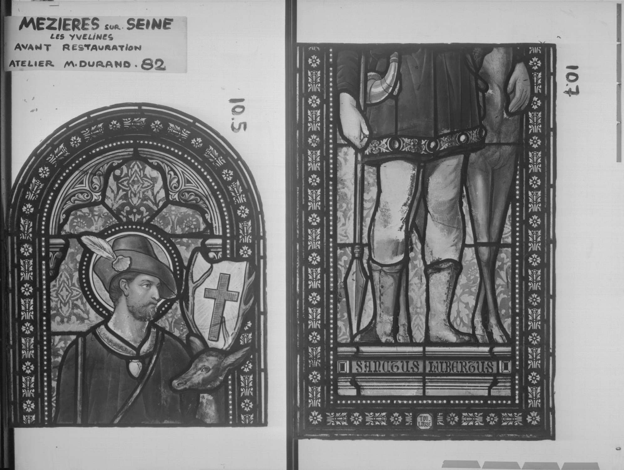 Fenêtre 10 ; Panneaux 5 – 7 (Saint Hubert)