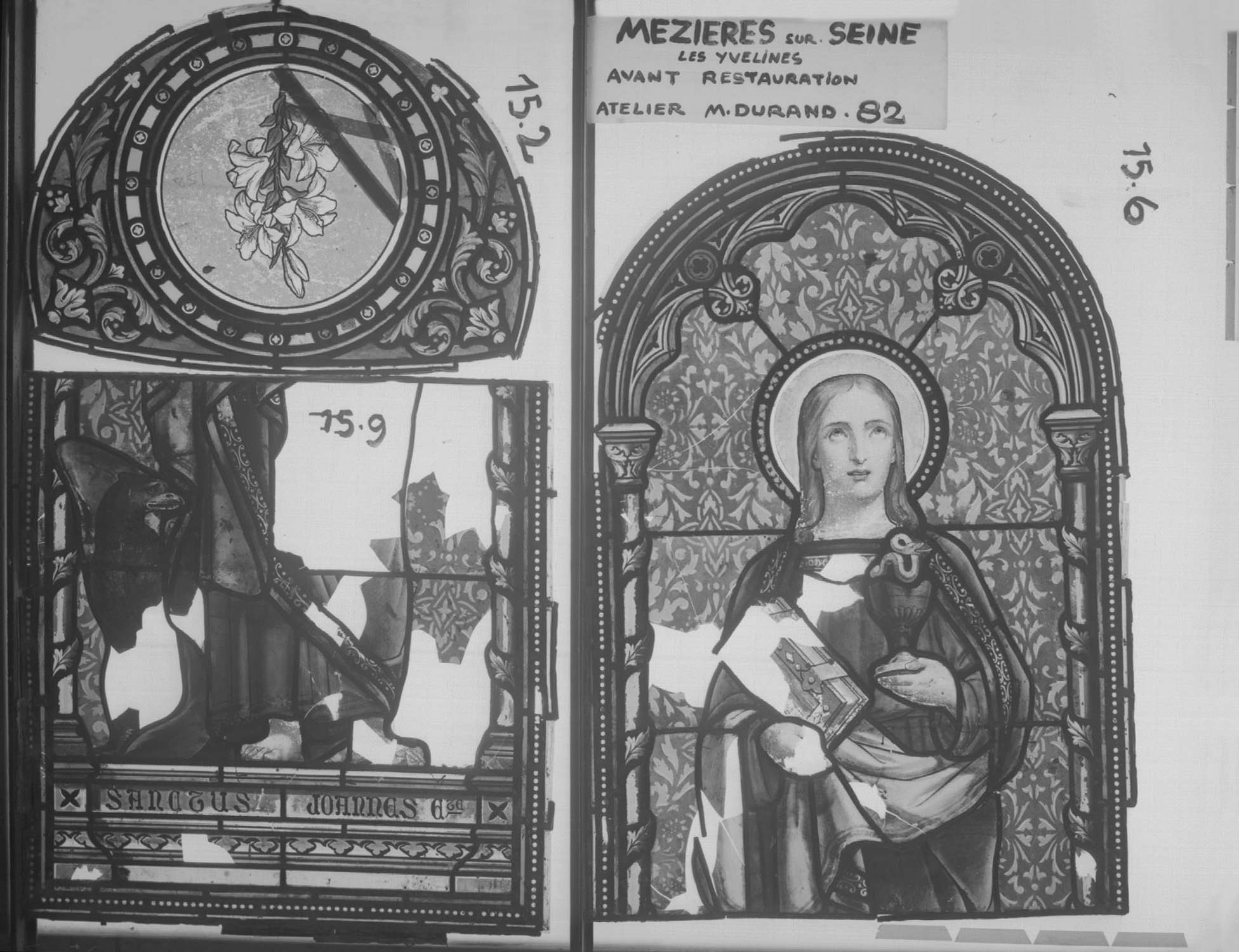 Fenêtre 15 ; Panneaux 6 – 2 – 9 (Saint Jean)