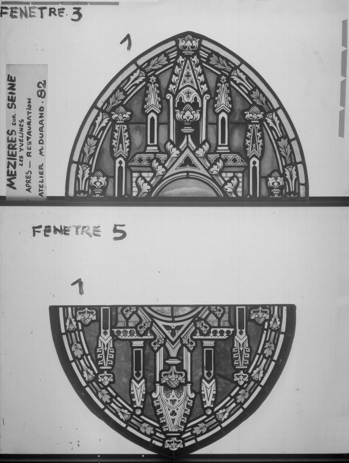 Fenêtre 5 ; panneau 1 ; Fenêtre 3 ; panneau 1
