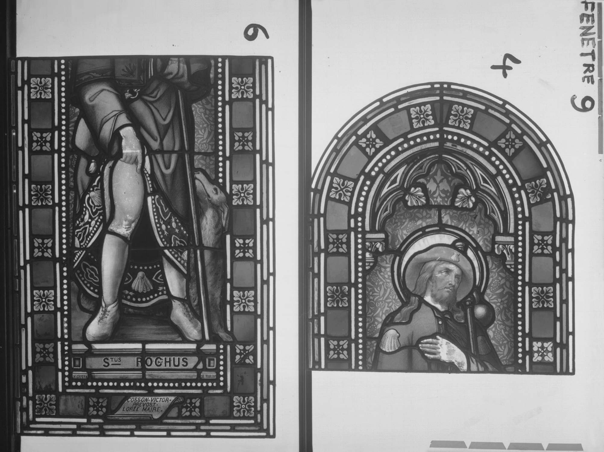 Fenêtre 9 ; Panneaux 4 – 6 (Saint Roch)