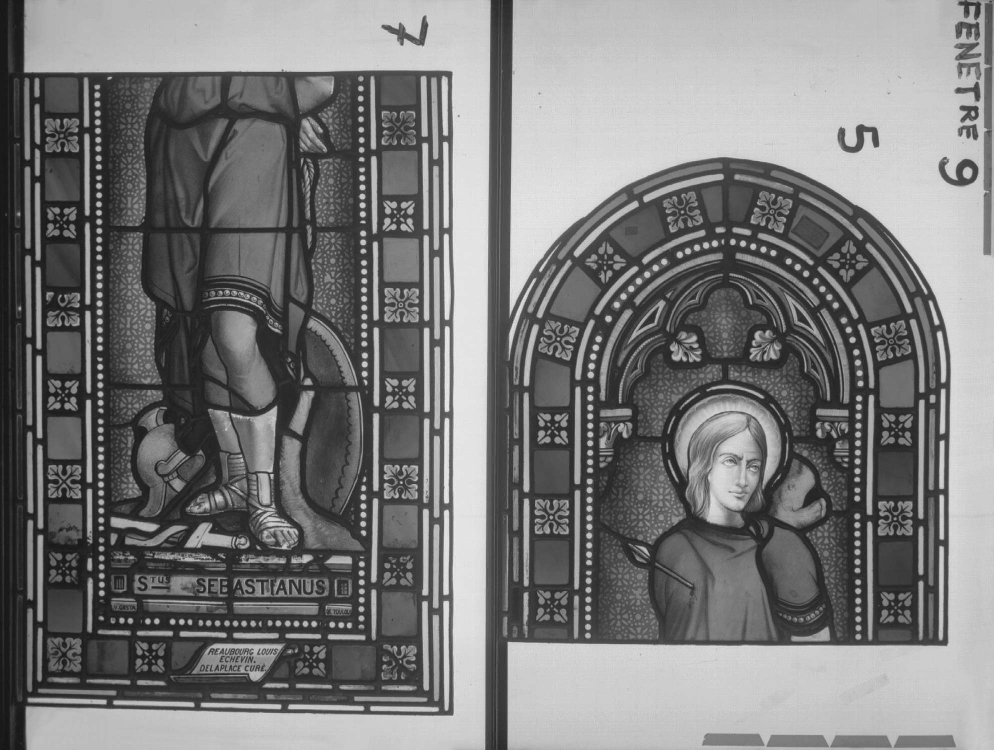 Fenêtre 9 ; Panneaux 5 – 7 (Saint Sébastien)