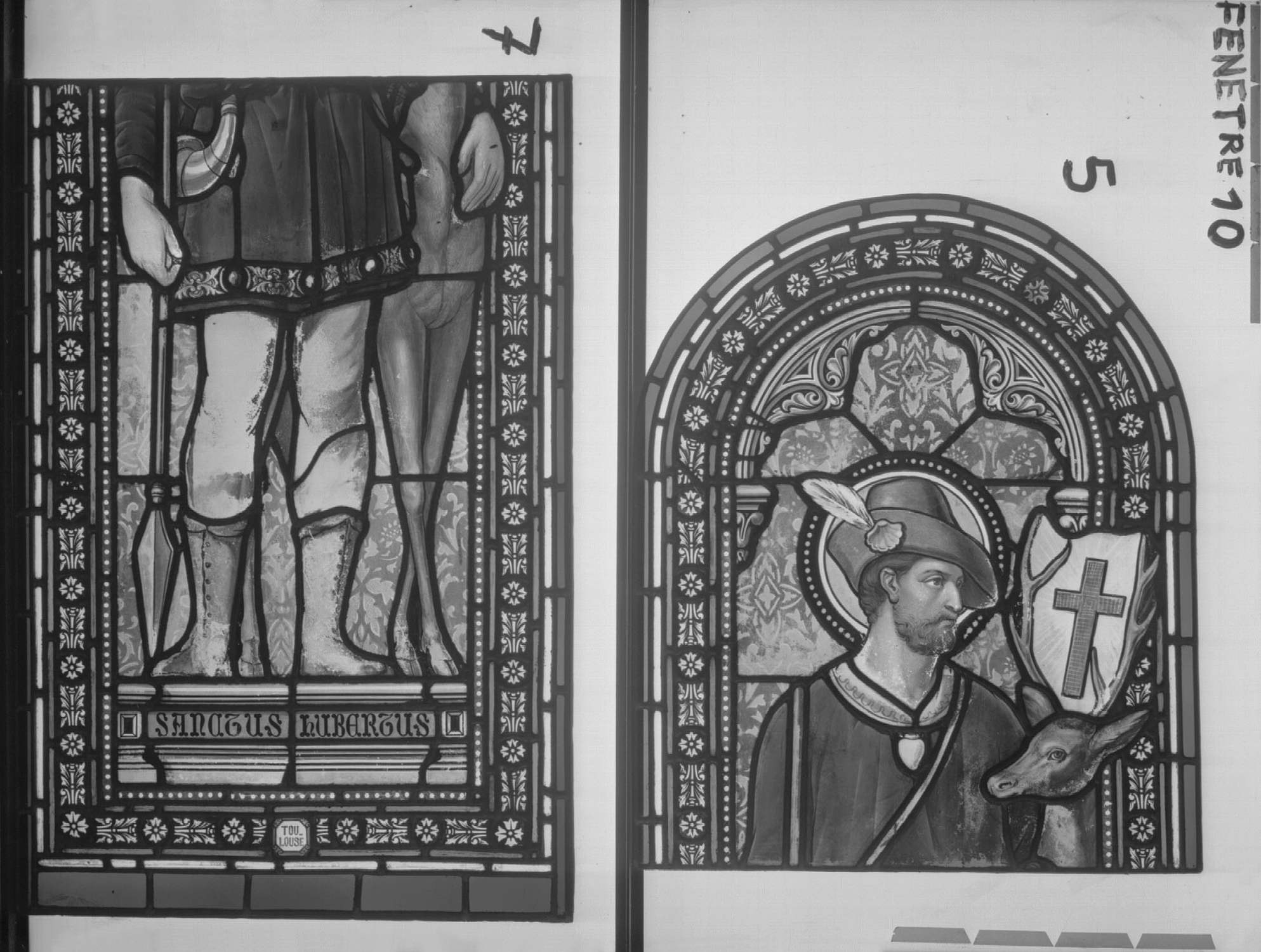 Fenêtre 10 ; Panneaux 5 – 7 (Saint Hubert)