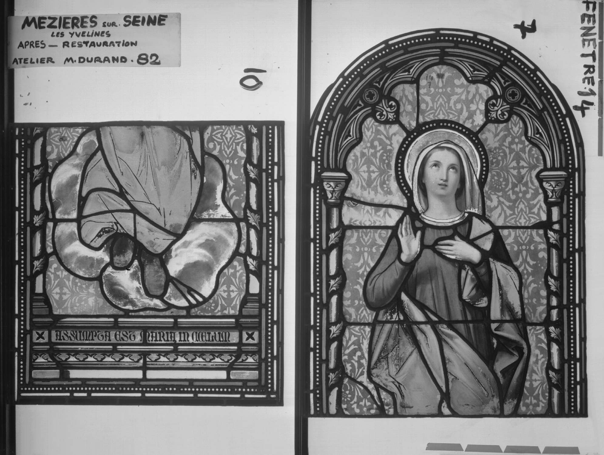 Fenêtre 14 ; Panneaux 7 – 10 (Assomption)