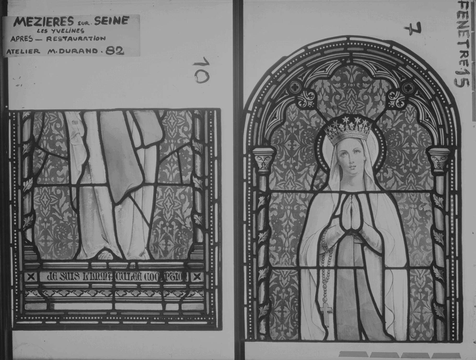 Fenêtre 15 ; Panneaux 7 – 10 (Sainte Vierge)