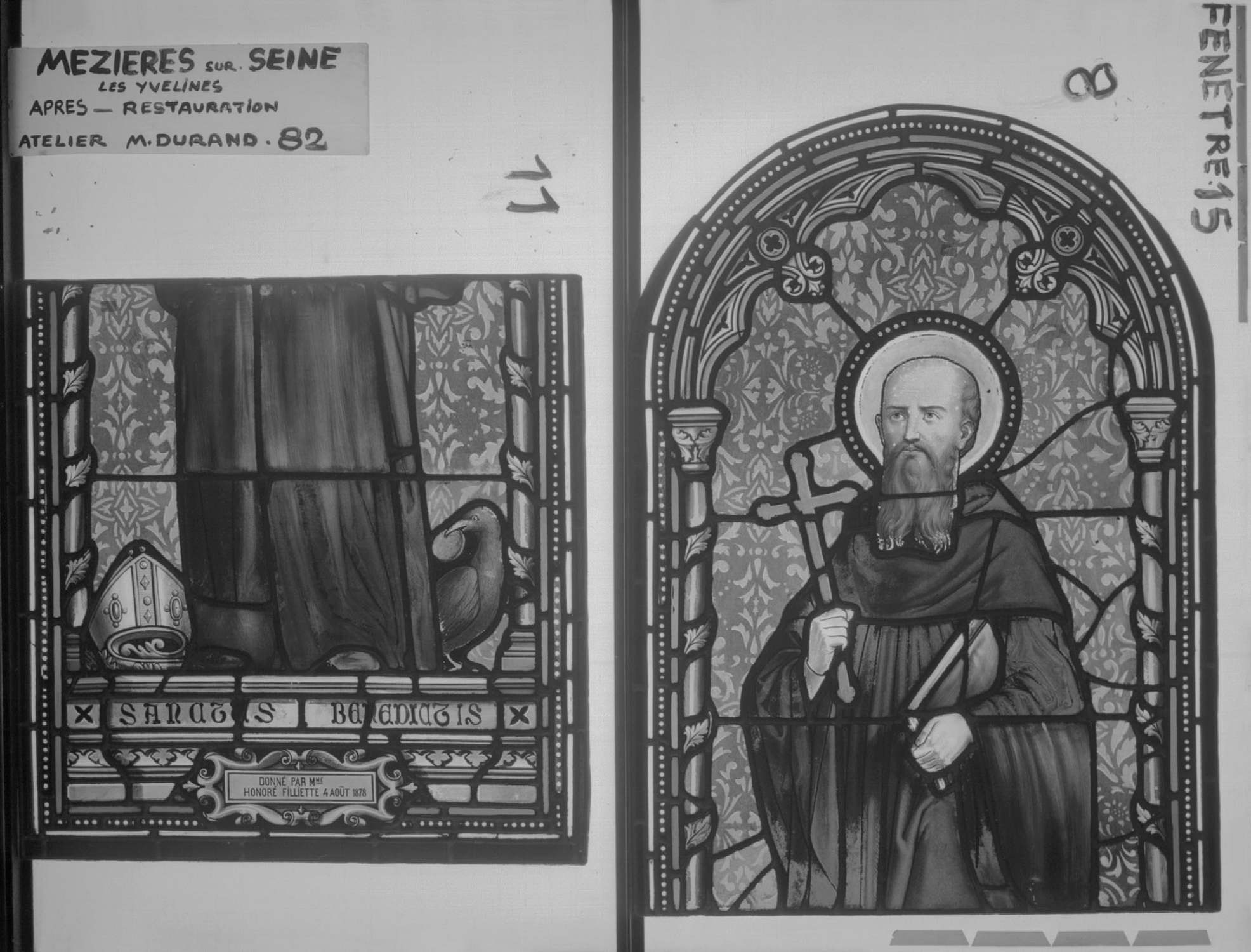 Fenêtre 15 ; Panneaux 8 – 11 (Saint Benoît)