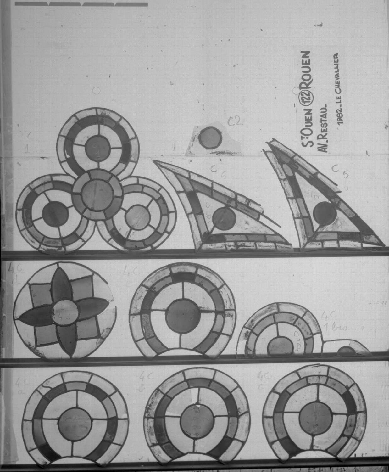 Baie 122 ; Fragments C2 - 4 - 6 - 5 - 1