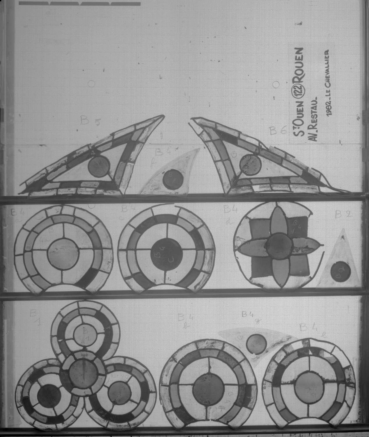 Baie 122 ; Fragments B1 - 2 - 4 - 5 - 6