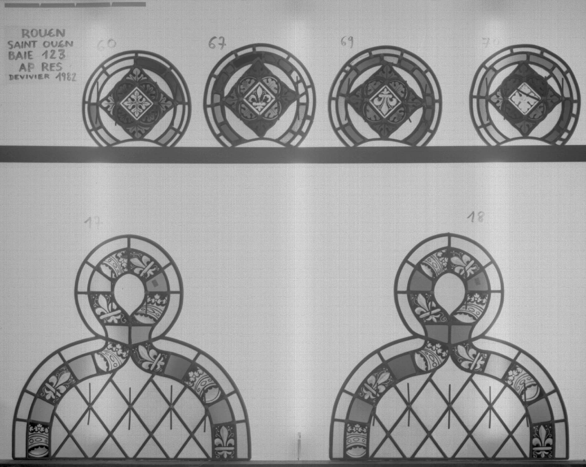 Fenêtre 123 ; Lobes 17 - 18 ; Fragments 60 - 37 - 69 - 70