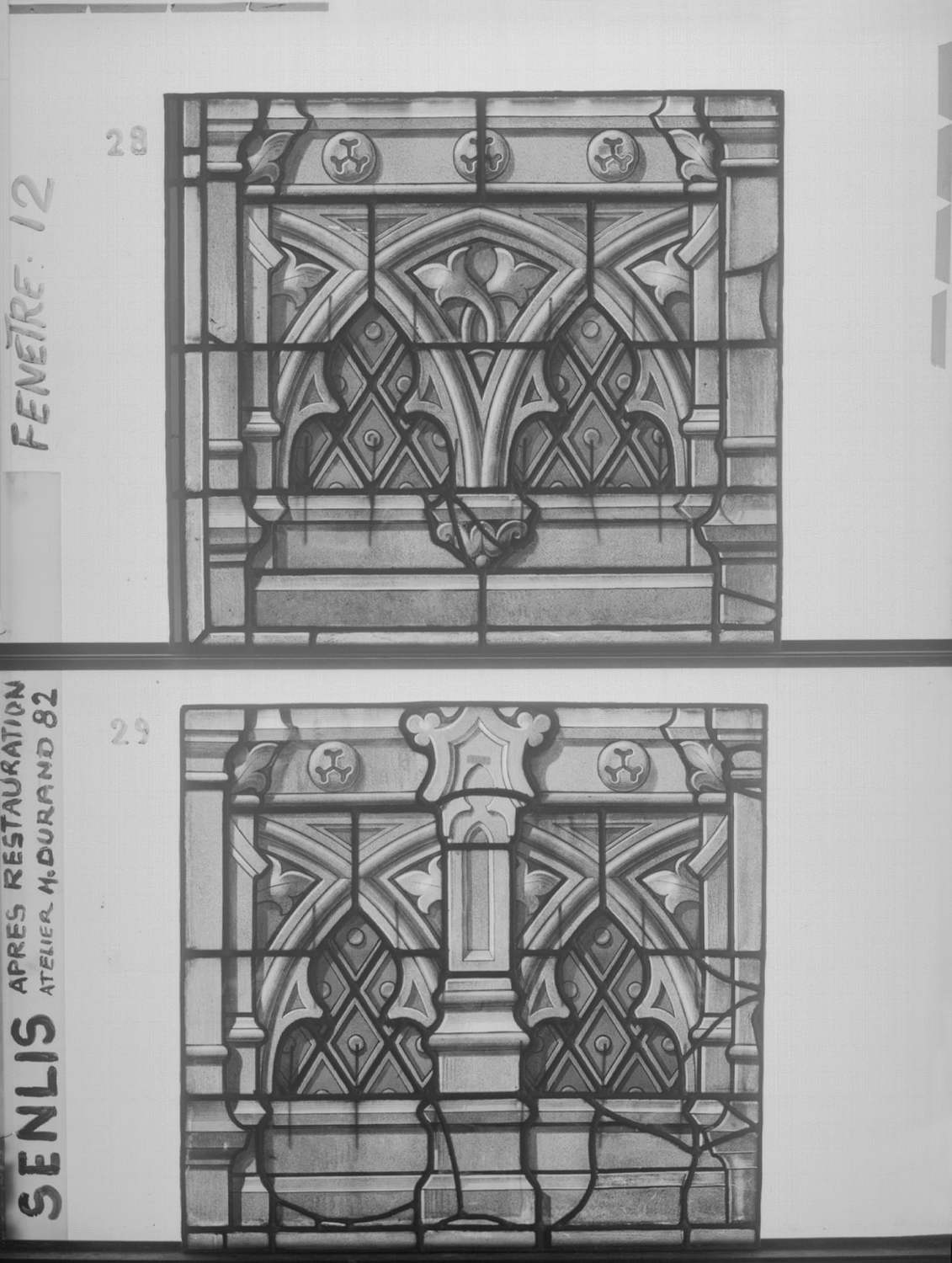 Fenêtre 12 ; Haut du choeur ; Panneaux 28 - 29