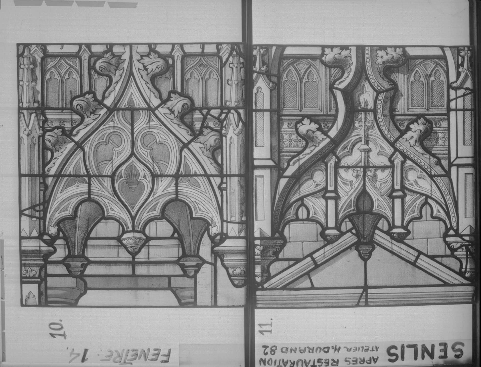 Fenêtre 14 ; Haut du choeur ; Panneaux 10 - 11