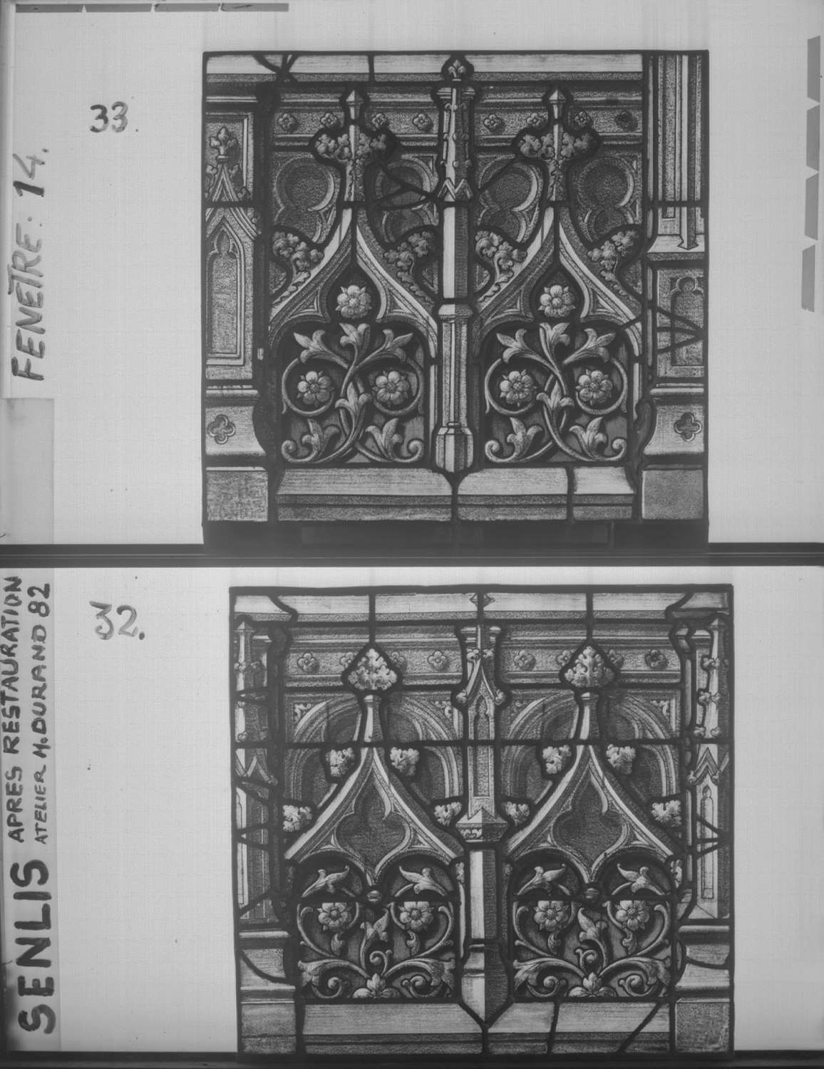 Fenêtre 14 ; Haut du choeur ; Panneaux 32 - 33