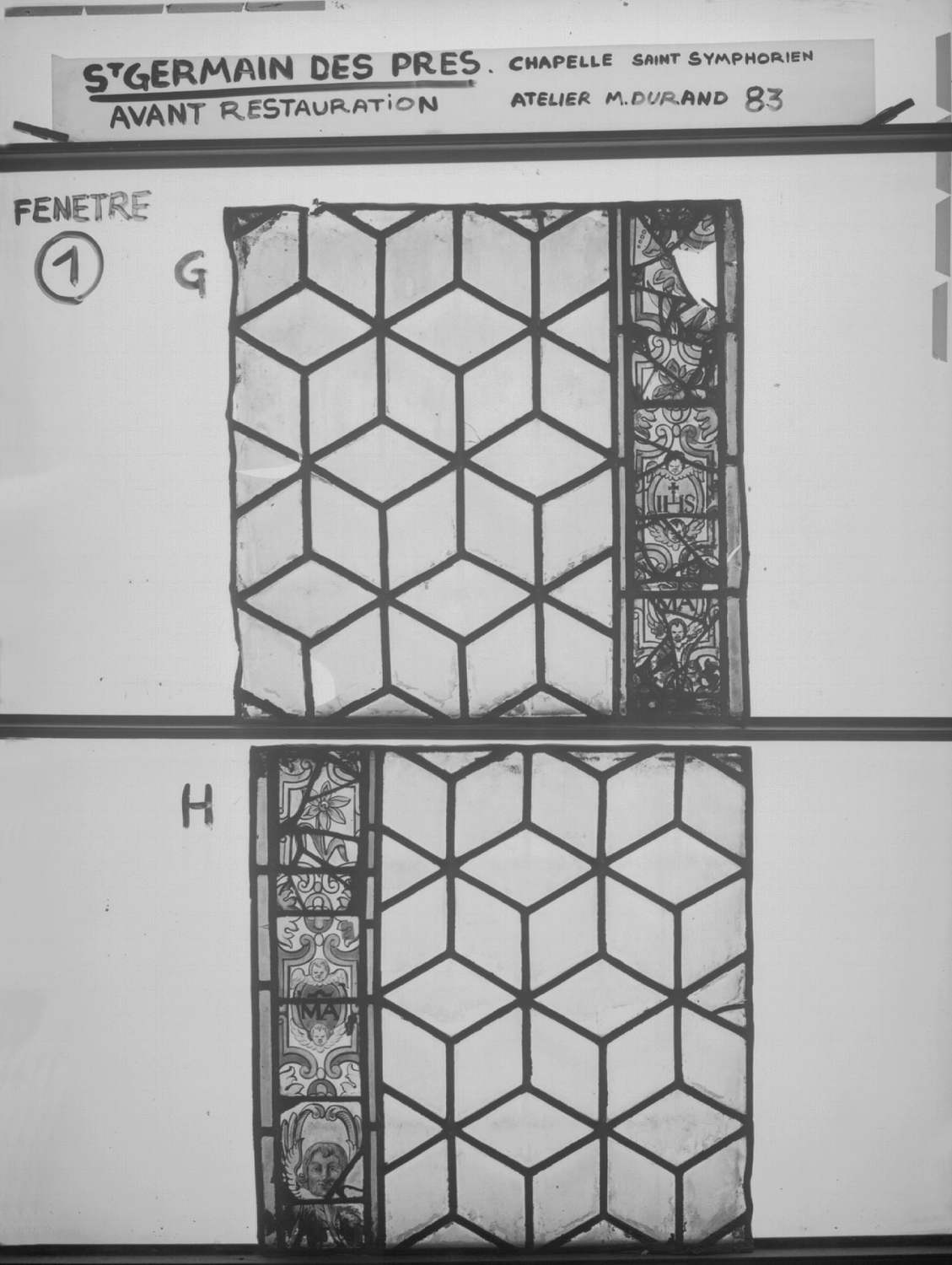 Fenêtre 1 ; Panneaux G - H