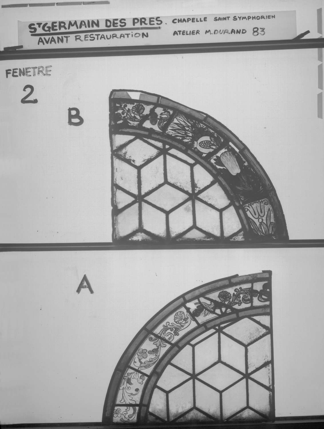 Fenêtre 2 ; Fragments B - A