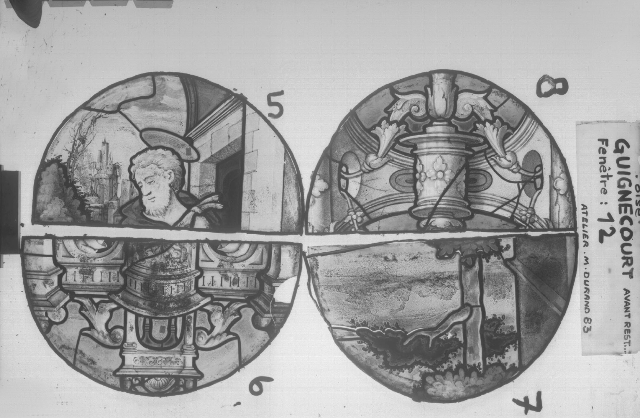 Fenêtre 12 ; Panneaux 8 – 7 – 5 – 6