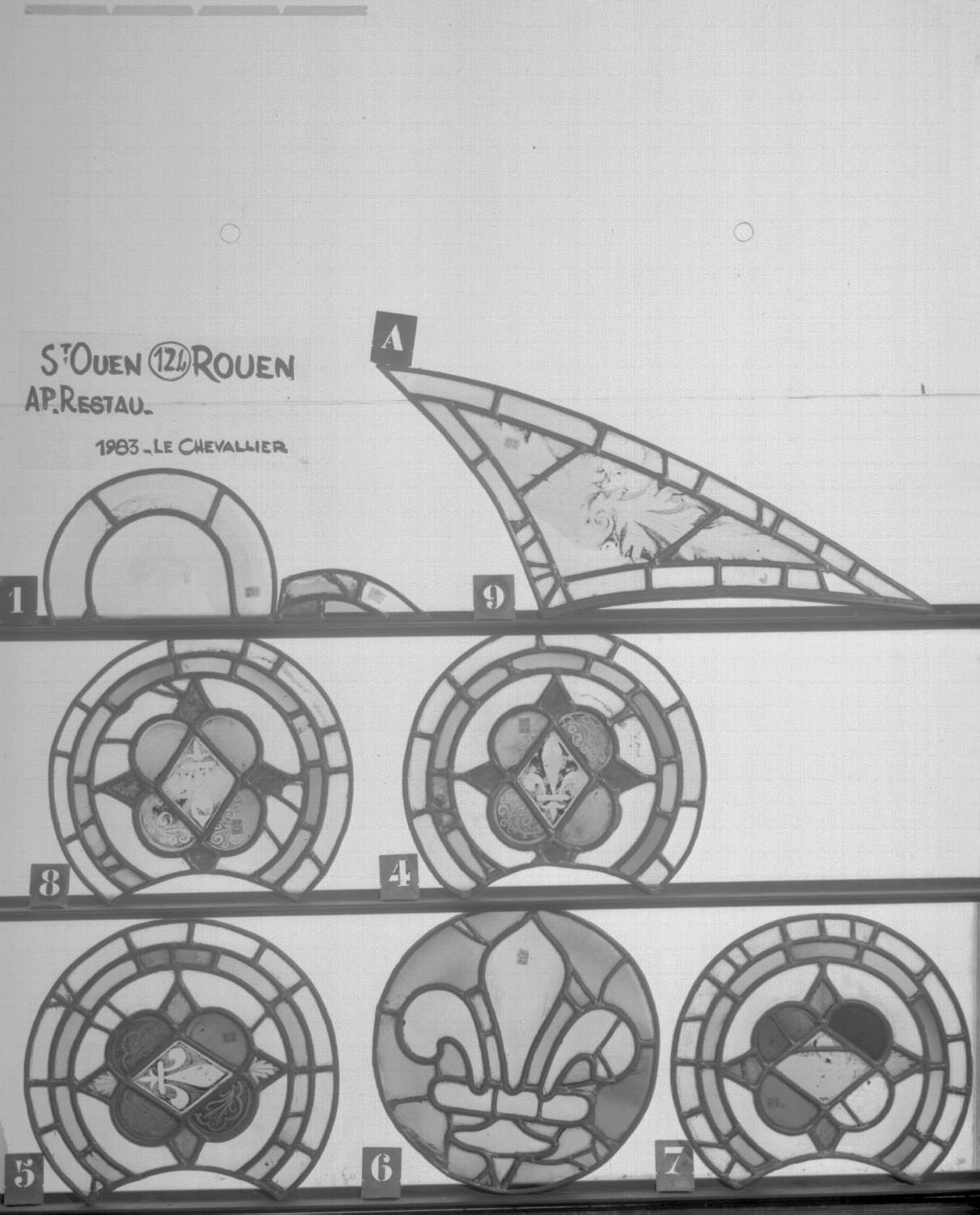 Fenêtre 124 ; Fragments A 4 - 5 - 6 - 7 - 8 - 9