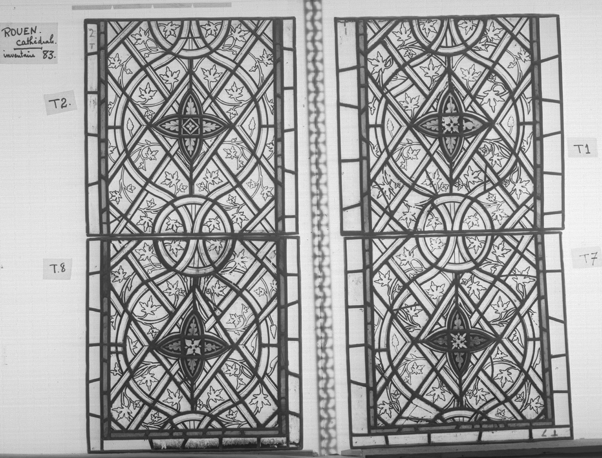 Fenêtre T ; Panneaux 1 - 2 - 7 - 8