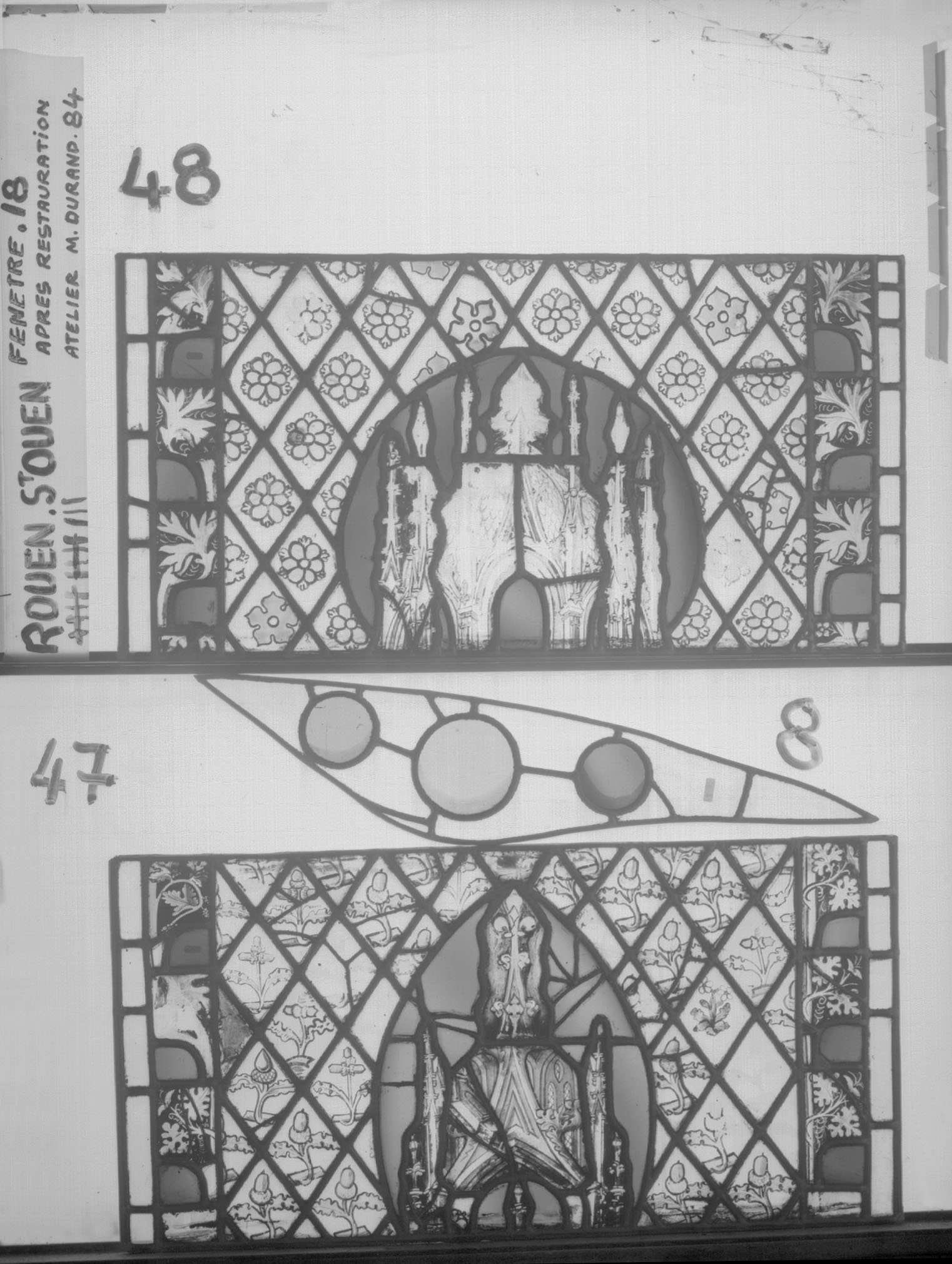 Fenêtre 18 ; Panneaux 8 - 47 - 48