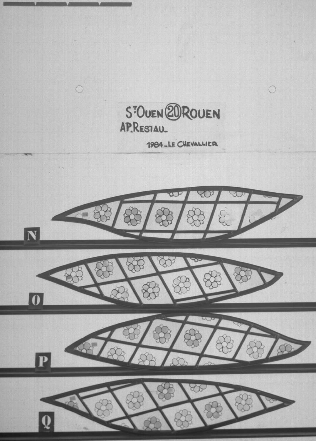 Fenêtre 20 ; Panneaux N - O - P - Q