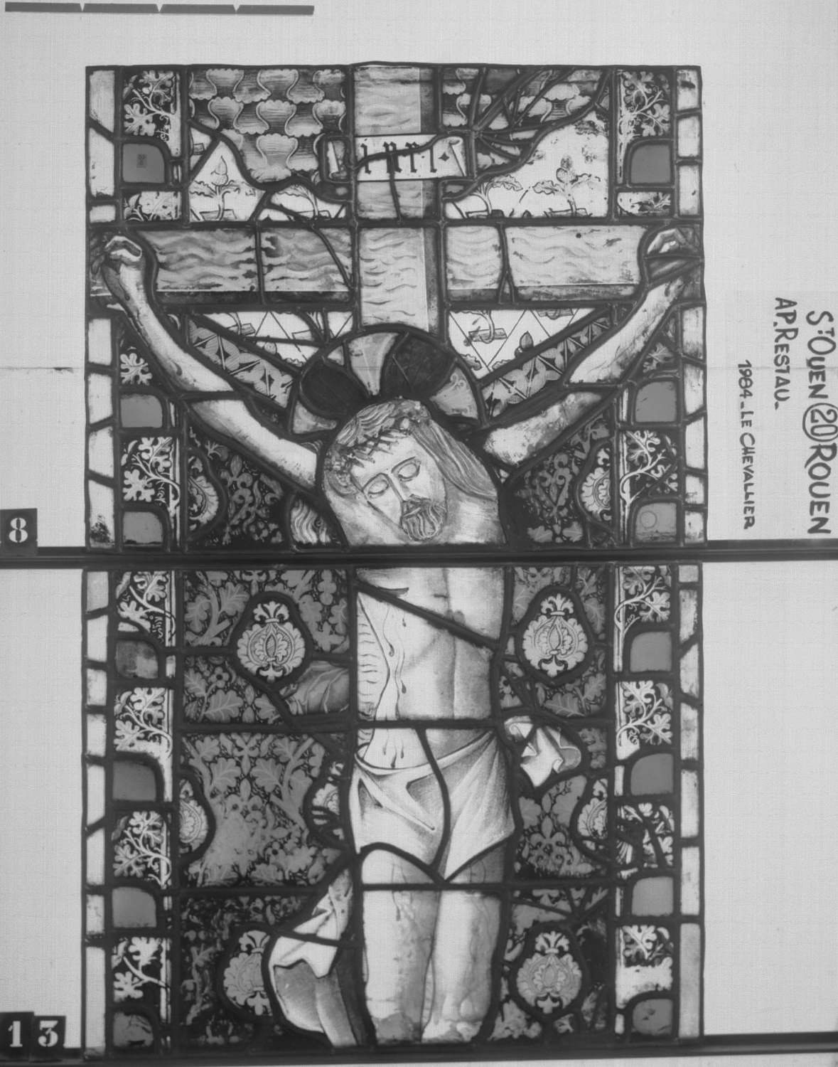 Fenêtre 20 ; Panneaux 8 – 13 (Crucifixion)