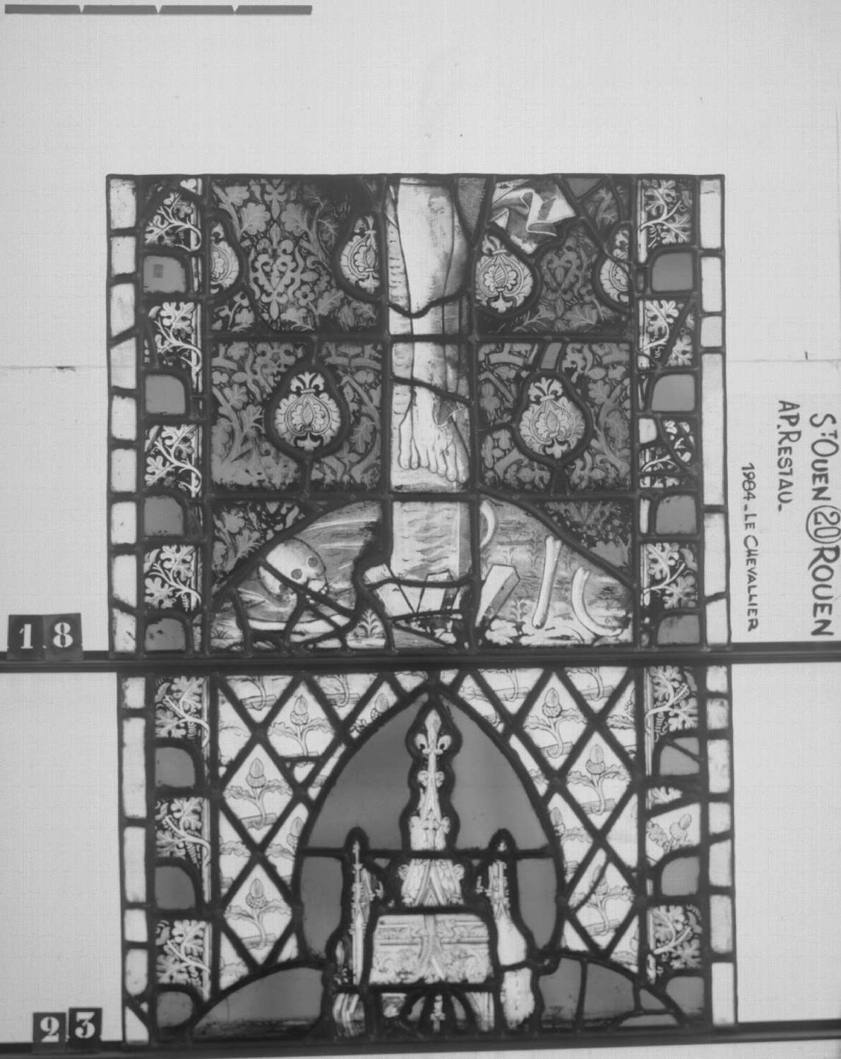 Fenêtre 20 ; Panneaux 18 – 23 (Crucifixion)