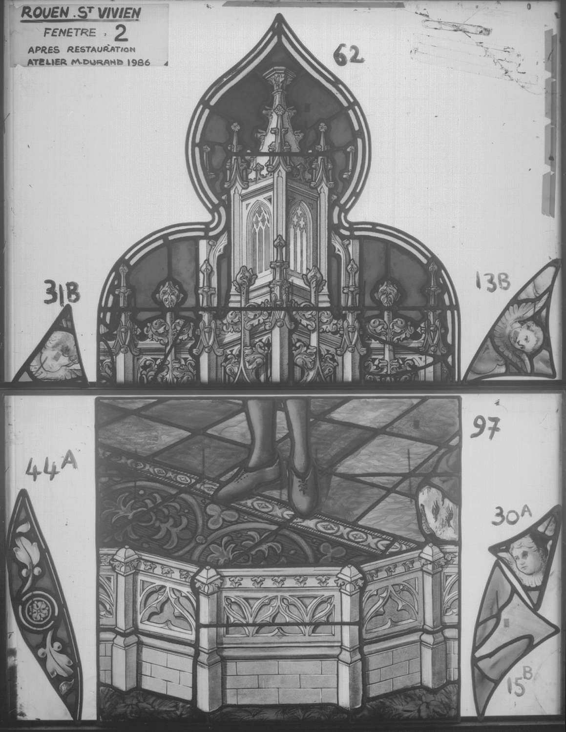 Fenêtre 2 ; Panneaux 62 - 31B - 13B - 44A - 97 - 30A - 15B